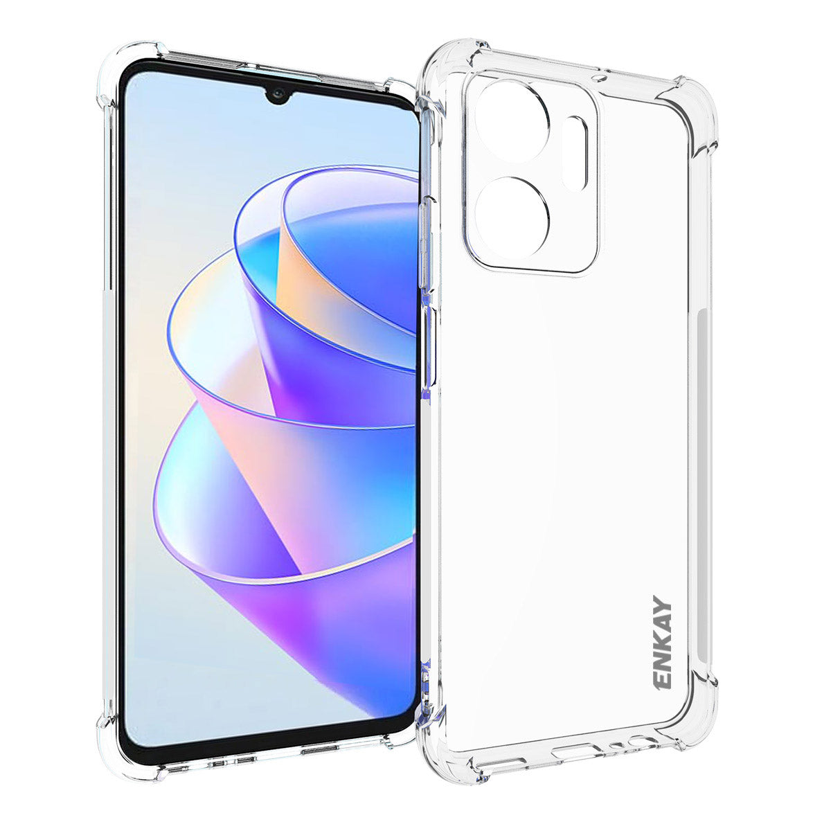 ENKAY HAT PRINCE Phone Case for Honor X7a 4G Clear TPU Phone Cover with Anti-slip Strip Edge ENKAY HAT PRINCE Phone Case for Honor X7a 4G Clear TPU Phone Cover with Anti-slip Strip Edge